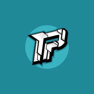 Initial P mascot logo vector, lettermark, esport logo, emblem Illustrazione stock