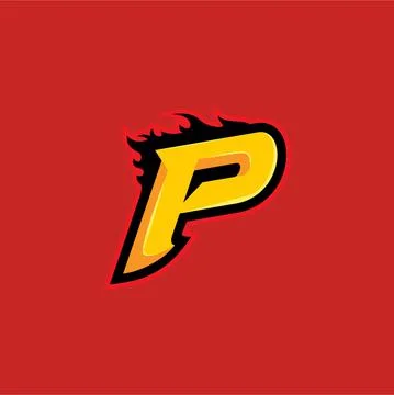 Initial P mascot logo vector, lettermark, esport logo, emblem イラスト素材