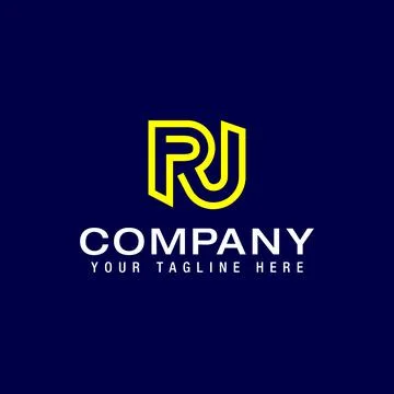 Initial PJ JP modern monogram and elegant logo design template Stock Illustration