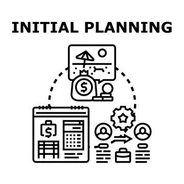 Initial planning project management development concept vector Stock Illustration