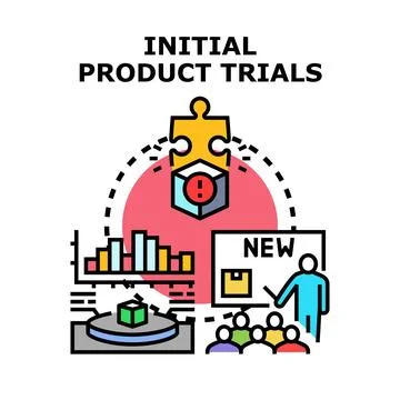 Initial product trials testing new product development 스톡 일러스트