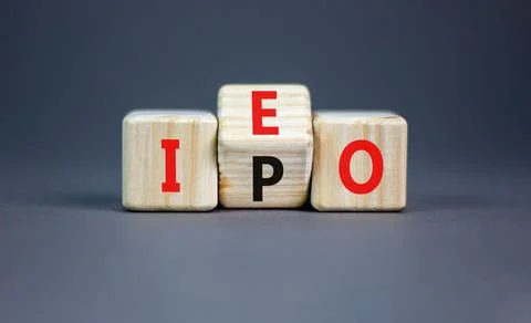 Initial public or exchange offering symbol. Concept words abbreviation IPO IE Stock-Fotos