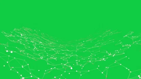 Initial pulse sparking nodes, mesh spreading and rippling forward on transparent Stock Footage 337142603