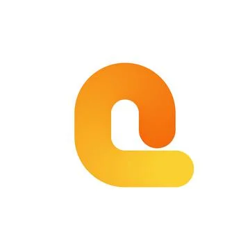 Initial Q letter logo design. Gradient twisted ribbon for logotype, title Stock Illustration