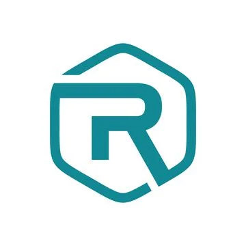 Initial R hexagon logo vector Stock Illustration