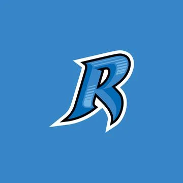 Initial R mascot logo vector, lettermark, esport logo, emblem 库存插图