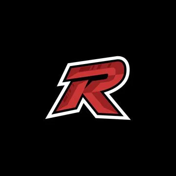 Initial R mascot logo vector, lettermark, esport logo, emblem 库存插图