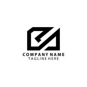 Initial RA monogram modern logo design vector Stock Illustration