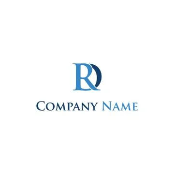 Initial RD logo design template vintage unique Stock Illustration