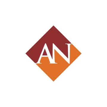 Initial AN rhombus logo vector design Stock Illustration