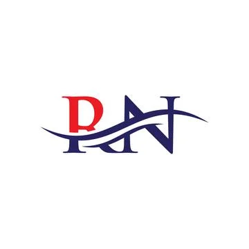 Initial RN letter business logo design vector template with minimal and moder Stock Illustration