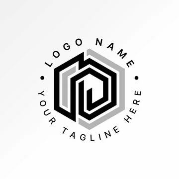 Initial RP RPD font line connected hexagon monogram typography tech business 스톡 일러스트