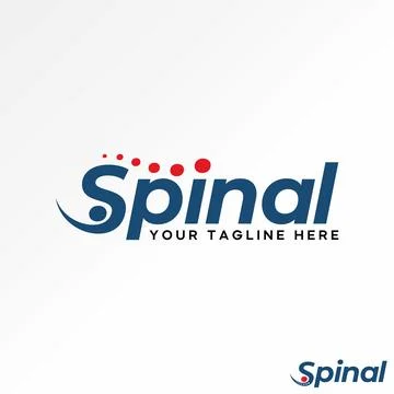 Initial S body font word Spinal bond to monogram typography health therapy Stock Illustration