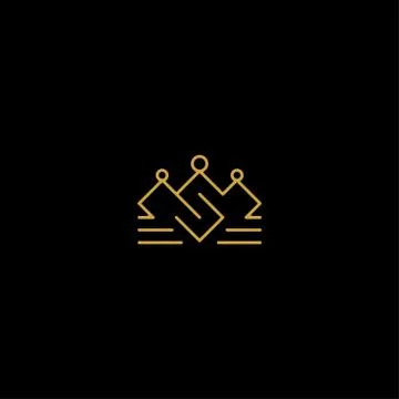 Initial S Crown Logo Template Design Vector Stock Illustration