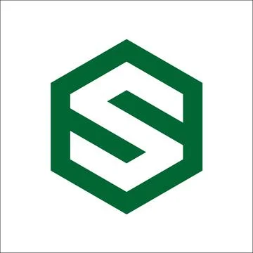 Initial S hexagon Logo design vector Stock Illustration