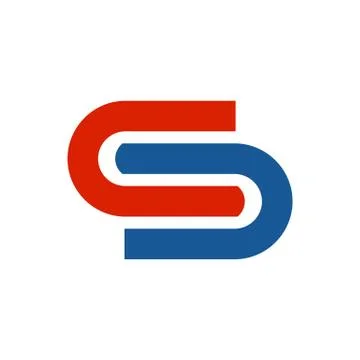 Initial S Linked Wordmark Stock Illustration