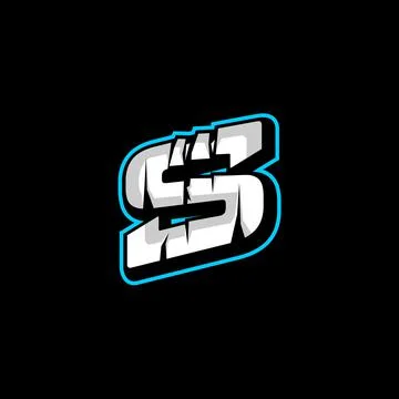 Initial S mascot logo vector, lettermark, esport logo, emblem 库存插图