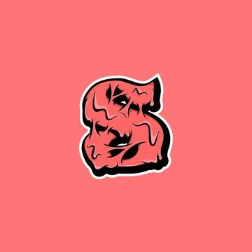 Initial S mascot logo vector, lettermark, esport logo, emblem イラスト素材