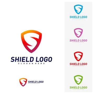 Initial S Shield Logo Design Concepts. S Letter Shield Vector illustration De Stock Illustration
