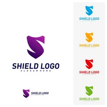 Initial S Shield Logo Design Concepts. S Letter Shield Vector illustration De Stock Illustration