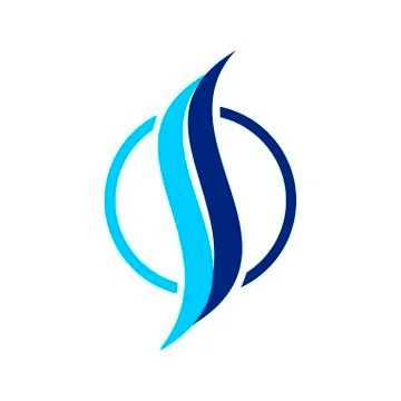 Initial S Smoke Gas Emblem Mark Graphic Stock Illustration