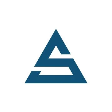 Initial S triangle logo vector Stock Illustration