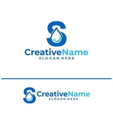 Initial S water logo vector template, Creative water with letter S logo des.. Stock Illustration