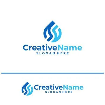 Initial S water logo vector template, Creative water with letter S logo des.. Stock Illustration