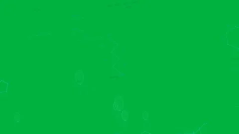 Initial scatter starting, teal nodes drifting left and stacking, forming data Stock Footage 333630153