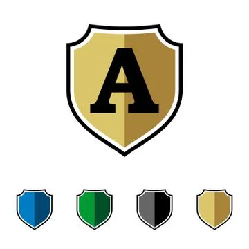 Initial Shield Logo Template Illustration Design. EPS 10. Stock Illustration