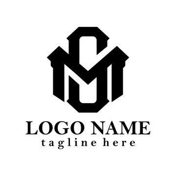 Initial SM trendy logo design vector Stock Illustration