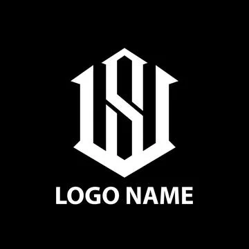 Initial SW modern logo design vector Stock Illustration