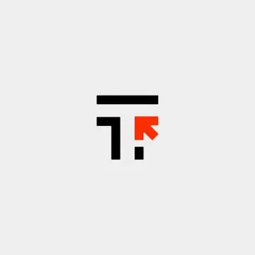 Initial T Click Pointer Logo Template Vector Illustrazione stock
