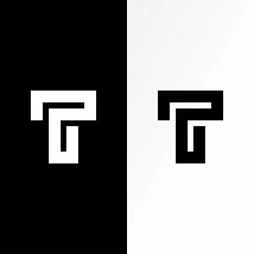 Initial T line font cutting style timeless vintage infinity pattern monogram Illustrazione stock