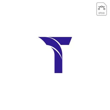 Initial t logo design or icon vector isolated Stock Illustration