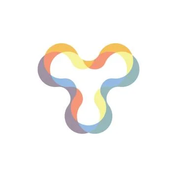 Initial T logo design template unique colorfull V.2 Stock Illustration