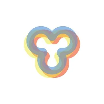 Initial T logo design template unique colorfull Stock Illustration