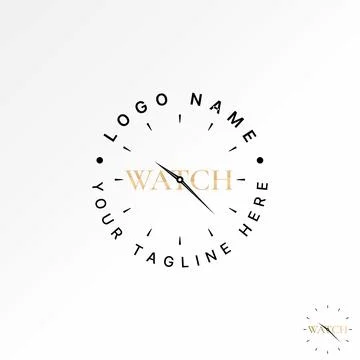 Initial text word watch font clockwise sync Related monogram typography reload Stock Illustration