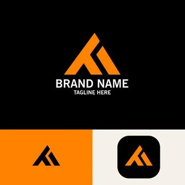 Initial TM triangle logo design vector Stock Illustration