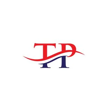 Initial TP letter linked logo vector template. Swoosh letter TP logo design. Stock Illustration
