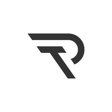 Initial TR Letter logo Stock Illustration