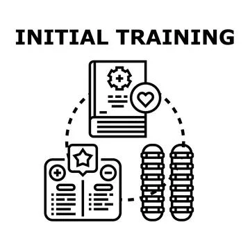 Initial training course beginning skill development concept Stock Illustration