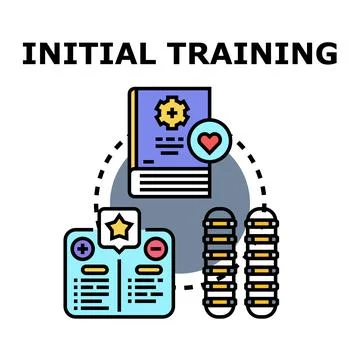 Initial training course beginning skill development concept Stock Illustration