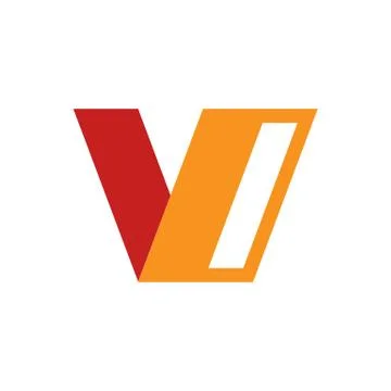 Initial V Letter Abstract Symbol Illustrazione stock