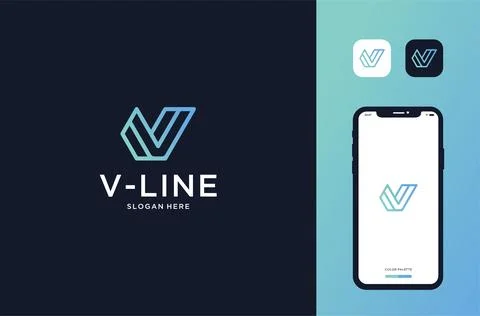 Initial v logo design inspirations Stock Illustration