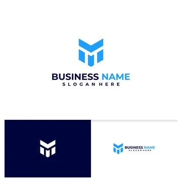 Initial V M logo vector template, Creative Letter M V logo design concepts Stock Illustration