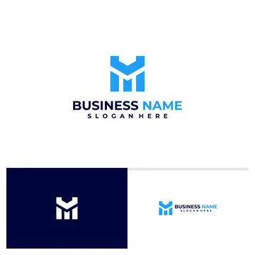 Initial V M logo vector template, Creative Letter M V logo design concepts Stock Illustration