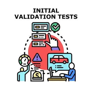 Initial validation tests process for product development イラスト素材