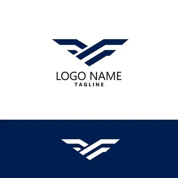 Initial VF logo design vector Illustrazione stock