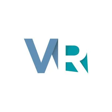 Initial VR letter typography logo イラスト素材